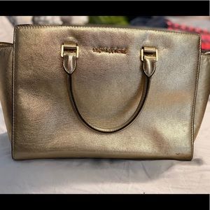 Michael Kors Gold Shoulder Bag - like new